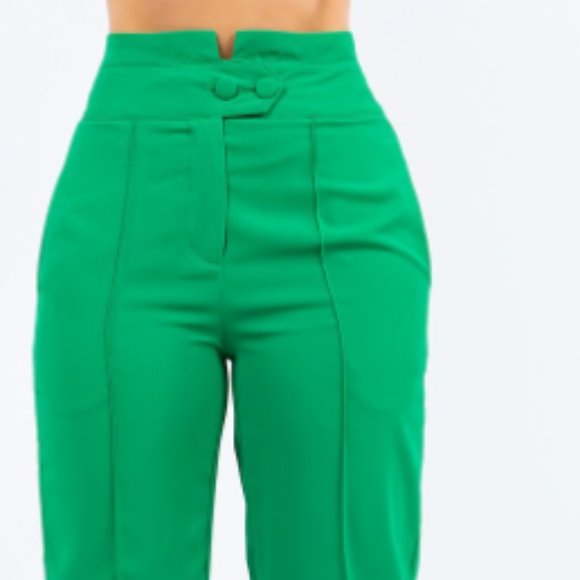 Green Capri Pants - Picture 2 of 7